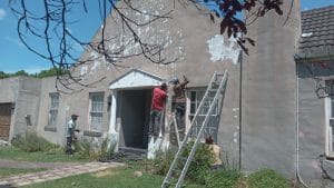 Exterior renovation work on a Cape Town house