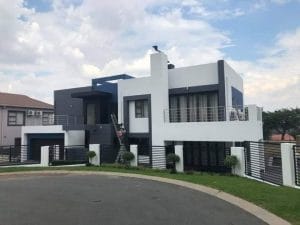 Completed modern two-storey home viewed from the street