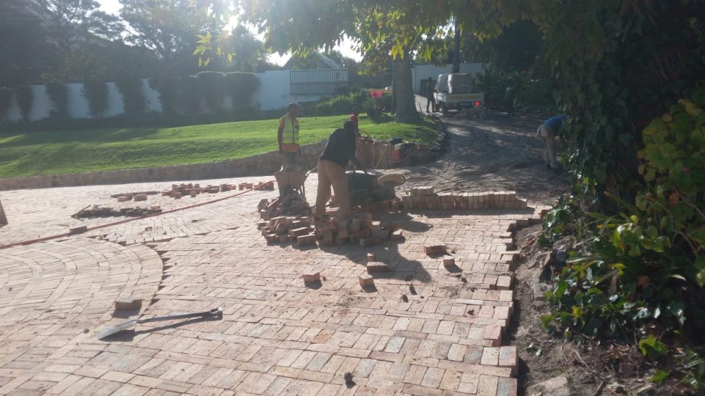 Earthworks with an excavator at a home in Cape Town