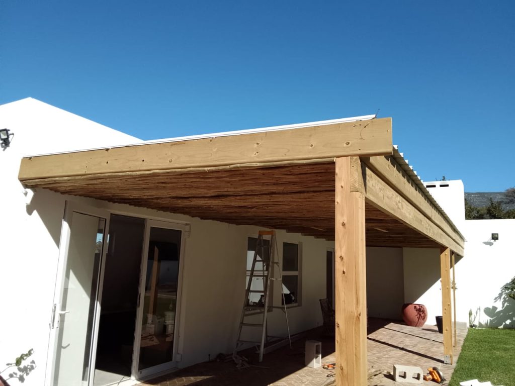Home with a timber pergola patio in Cape Town