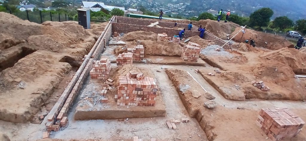 Foundation brickwork layout in Cape Town