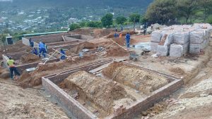 Home extension foundations with a Cape Town view
