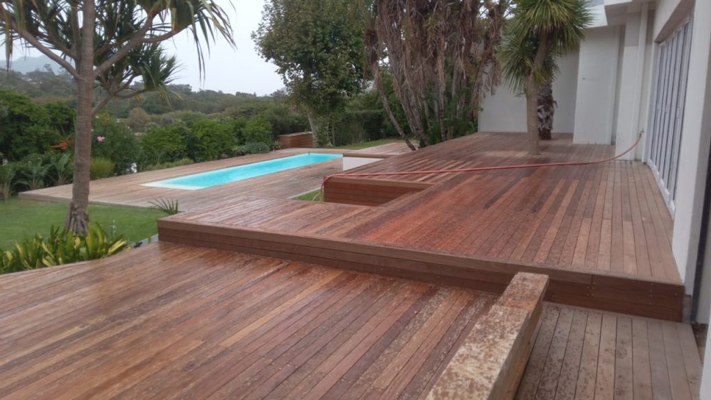 Timber deck and garden in Cape Town
