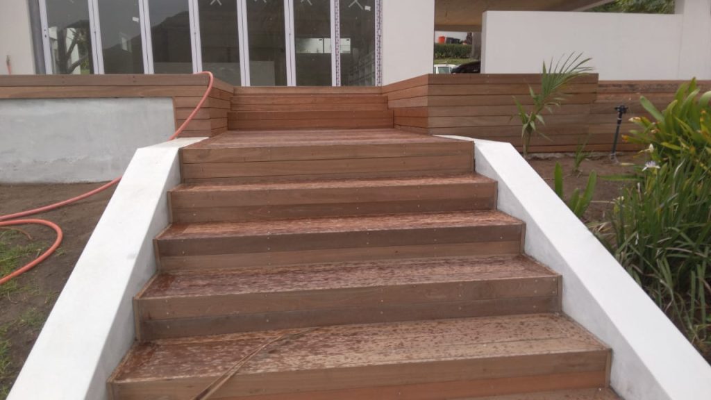 Timber deck with steps in Cape Town