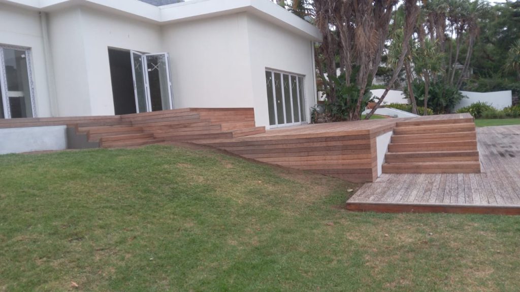 Home with a new timber deck and steps in Cape Town