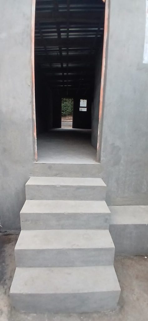 Plastered concrete staircase finished in a Cape Town home